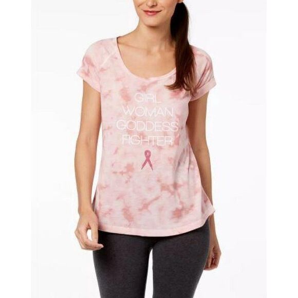 Pink 🎀 Goddess Fighter Ideology Tie Dye T-Shirt Woman Medium Tee Printed Casual - Picture 3 of 8